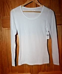 32 Degrees Heat Women White Scoop Top Long Sleeve Baselayer Lightweight - Nwt New. Price: $9.99.