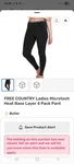Free Country Microtech Heat Black Ladies Base Layer Pant 2-PACK Size Xxl Nip New. Price: $18.49.
