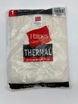 Hanes Thermal Crew Neck Top Xlarge (chest Size 46-48) Long Sleeve White 2001 Nip New. Price: $29.99.