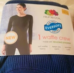 Fruit The Loom Women Base Layer Cuffed Ever Soft Waffle Crew Shirt Navy $20 New. Price: $10.49.