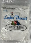 New Vintage 1984 White Fruit Of Loom Ladies Thermal Top Womens Size Waffle. Price: $17.99.