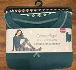 2-PIECE Climateright By Cuddl Duds Wmn Greenbase Layer Top And Legging Set Xxl New. Price: $13.99.