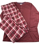 Isotoner Men's Size Xl Pj Sleep Set Henley Thermal Top Fleece Pants Plaid Cozy Pre-owned. Price: $18.00.