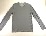 Rainforest Base Layer Knit Shirt Gray Long Sleeve Crew Neck Stretch Mens Small Pre-owned. Price: $12.99.