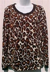 Leopard Print Tunic Ladies Small Velour Top Hot Cotton New With Tags Autumn. Price: $37.49.