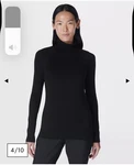 Bnwt Sweaty Betty Modal Dot High Neck Jacquard Base Layer Top Small Black New. Price: $50.97.