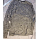 Wrangler Mens Performance Long Sleeve Shirt Grey Space Dye Active Top Size Pre-owned. Price: $9.99.