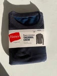 Hanes Men Size Large Blue Reversible Thermal Crew Shirt New. Price: $10.77.