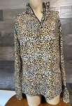 Hot Chillys Leopard Print 1/4 Zip Women's Size Medium Long Sleeve Shirt Pre-owned. Price: $24.77.