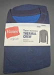 Hanes Men's Tagless Thermal Crew Warmer Medium Navy Blue 38-40 New. Price: $11.49.