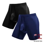 Ouruikia Men's Underwear Boxer Briefs Anti-chafing Long Large 2 Pack-black/navy New. Price: $29.50.
