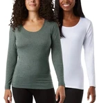 32 Degrees Thermal Women's Pack Long Sleeve Scoop White & Green Small New. Price: $19.70.
