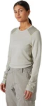 Helly Hansen Lifa Merino Midweight Crew Women's Baselayer Top, Mellow Grey, X-la New. Price: $75.00.