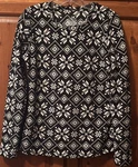Cuddl Duds Fleecewear W/stretch Black & White Long Sleeve Crew Neck Pullover M Pre-owned. Price: $15.00.