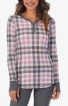 Cuddl Duds Stretch Thermal Long Sleeve Split V-neck Top Small (6-8) Buffalo Pink New. Price: $31.49.