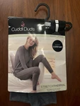 Cuddl Duds Women's Stretch Thermal Leggings With Pockets Small Grey/white Plaid New. Price: $12.00.