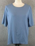 Cuddl Duds Women's Top Sz Pleated Back Elbow Sleeve Blue A647094 New. Price: $14.99.
