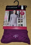 Marled Dark Purple Women's Cuddl Duds Soft Knit Long Sleeve Crew Top Size Medium New. Price: $15.00.