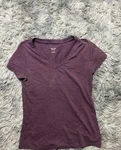 Women Purple Mossimo V Neck Top Pre-owned. Price: $7.05.
