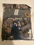 Mossy Oak Mens 2 Pc. Thermal Set Grey Top And Bottom New. Price: $15.99.