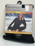 Climate Right Cuddl Duds Women's Long Sleeve Crew Neck, Black, Size Medium New. Price: $12.99.