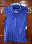 Women's Small Cuddl Duds Stretch Zip Fleece Vest, Blue, Winter Wear/cozy/nwt New. Price: $21.99.