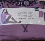 Climateright By Cuddl Duds Base Layer Set Xs Purple Snowflake Thermal New. Price: $11.00.