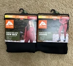 Crew Neck Top And Leggings Set Women Thermal Ozark Trail Black Winter New. Price: $11.00.