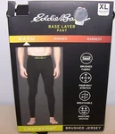 Sz Xl 40-42 Mens Eddie Bauer Base Layer Pant Light Weight Brushed Jersey Black New. Price: $16.99.