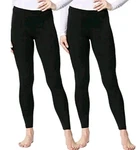 New 32 Degrees Heat Women's Base Layer Pants Size: 2-PACK Black, Open Box. Price: $12.97.