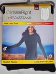 Climateright Cuddl Duds Women Black Stretch Fleece Base Layer Crew M/m New. Price: $10.99.