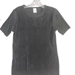 Cuddl Duds Womens Black Micro Pleated Short Sleeve Crewneck Top Small RN34452 Pre-owned. Price: $16.49.