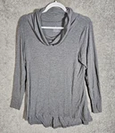 Cuddl Duds Softwear With Stretch Tunic Top Women Large Gray Cowl Neck Thumbholes Pre-owned. Price: $19.99.