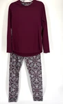 Cuddl Duds Base Layer Set Womens Medium Burgundy Snowflake Climate Right 2 Piece Pre-owned. Price: $19.95.