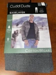 Cuddl Duds Mens Xxl 2XL Cotton Wear Performance Baselayer Pants Grey Gray New. Price: $22.13.
