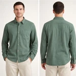 J.crew Men's Green Waffle Dobby Button-up Long Sleeve Shirt Nwt Size Large New. Price: $54.99.