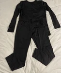 Thermajane Women Thermal Underwear Set Size S, Black,fleece-lined Base Layer. Price: $15.00.