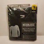 Mission Ridge Men's Black Premium Long Sleeve Crewneck Thermal Top Size Xl New. Price: $5.99.