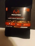 Men's Large Black Realtree Thermal Set Crew And Pants $14 New. Price: $14.00.