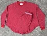 Great Oversized Red Waffle Thermal Top & Bottom Women See Measurement Pre-owned. Price: $50.00.