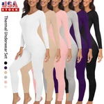 Women Soft Thermal Long Johns Underwear Top & Bottom 2PCS Set For Cold Winter Us New. Price: $5.99.