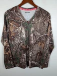 Realtree Tee Shirt Women Top Medium 8-10 Dri-more Tech Long Sleeved Camo Hunting Pre-owned. Price: $19.79.