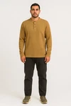 Dickies Men Henley Shirt Long Sleeve Knit Top Brown New. Price: $25.00.