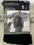 New! Men Cuddl Duds Midweight Cottonwear Perf Base Layer Pants Size Xxl Black. Price: $15.40.