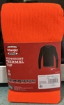 Wrangler Men Medium Safety Orange Midweight Thermal Top Long Sleeve - Nip New. Price: $15.00.