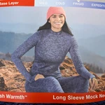 Cuddl Duds Climateright Base Layer Top Womens Blue Long Sleeve Mock Neck Size New. Price: $12.99.