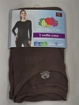 Fruit Of Loom Thermal Waffle Crew Shirt Brown Size Women's Small 4-6 New. Price: $10.95.