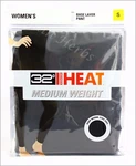 Women's 32 Degree Heat Medium Weight Base Layer Pant New Free Shipping Black. Price: $12.99.