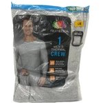 Fruit Of Loom Mens Thermal Crew Shirt Size Large Gray Odor Control L/g New. Price: $6.45.