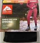 New!ozark Trail Womens Seamless Black Soot Base Layer Legging. Size S.. Price: $8.99.